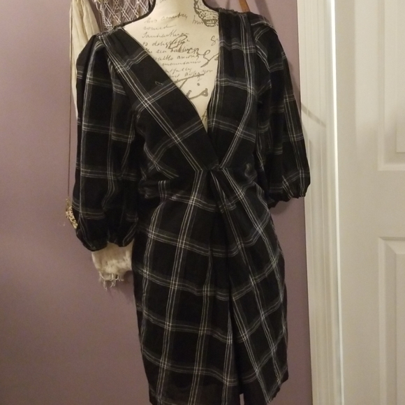 Free People Miss Molly Plaid Mini Dress - Picture 3 of 6